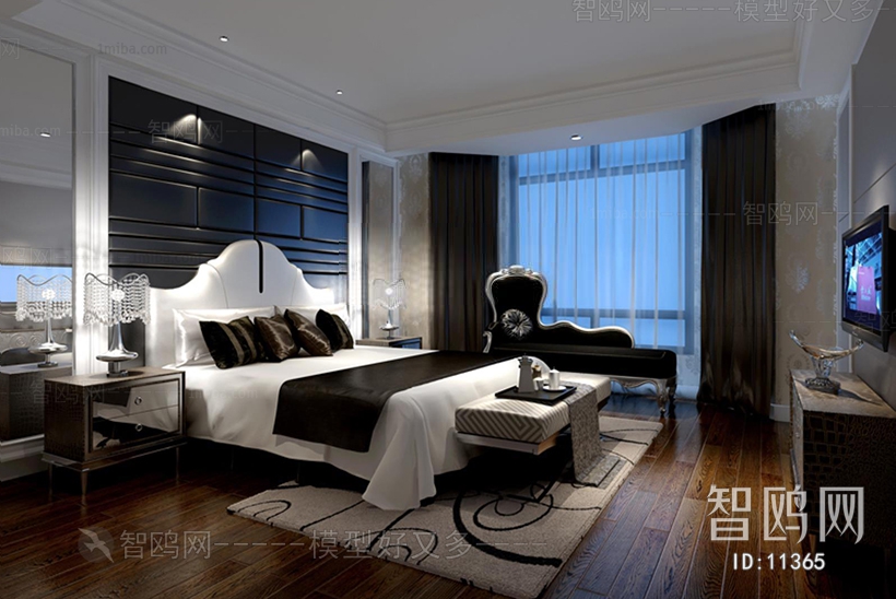 Post Modern Style New Classical Style Bedroom