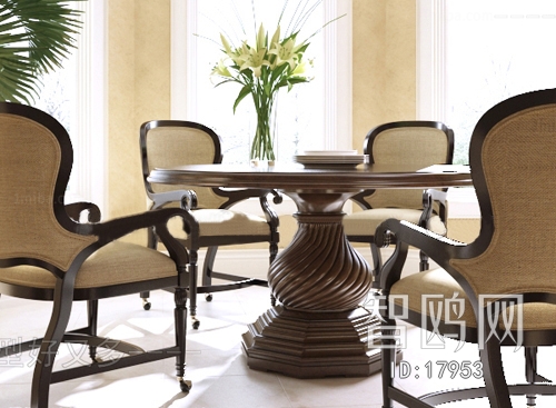 American Style Dining Table And Chairs