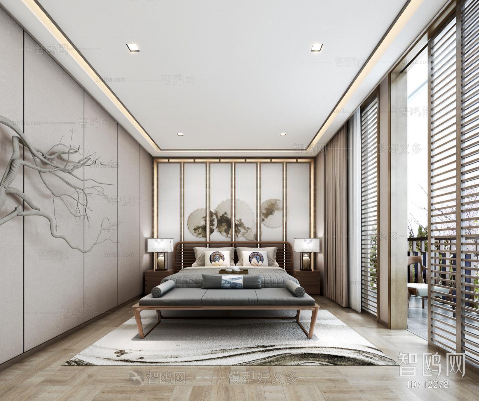 Modern New Chinese Style Bedroom