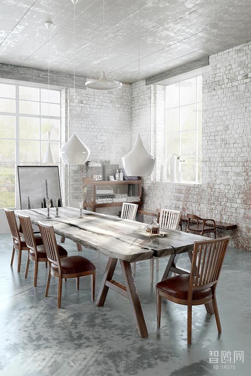 Nordic Style Country Style Dining Table And Chairs
