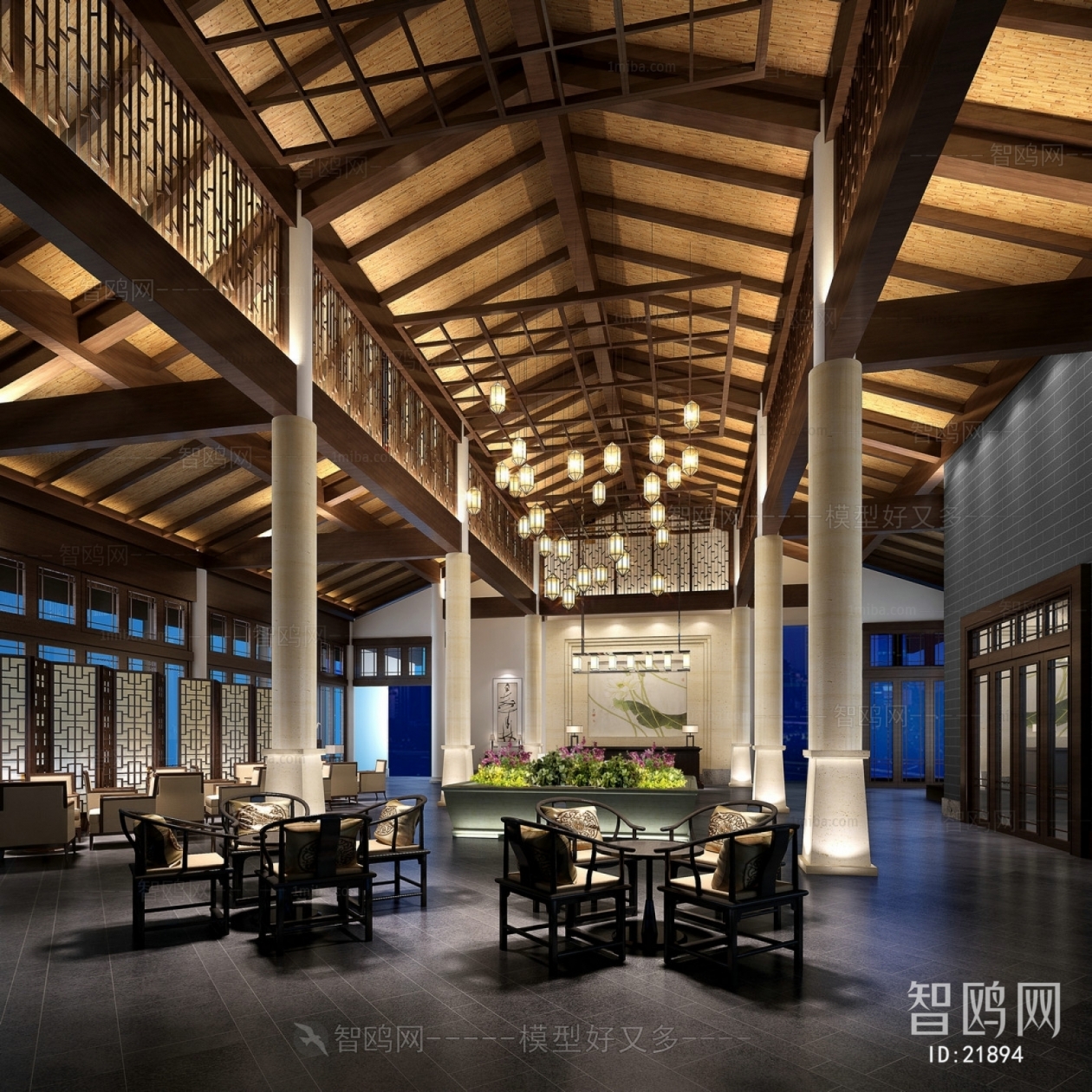 New Chinese Style Lobby Hall