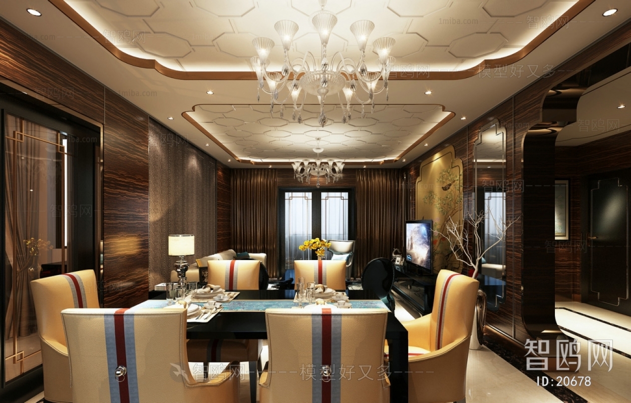 New Chinese Style A Living Room