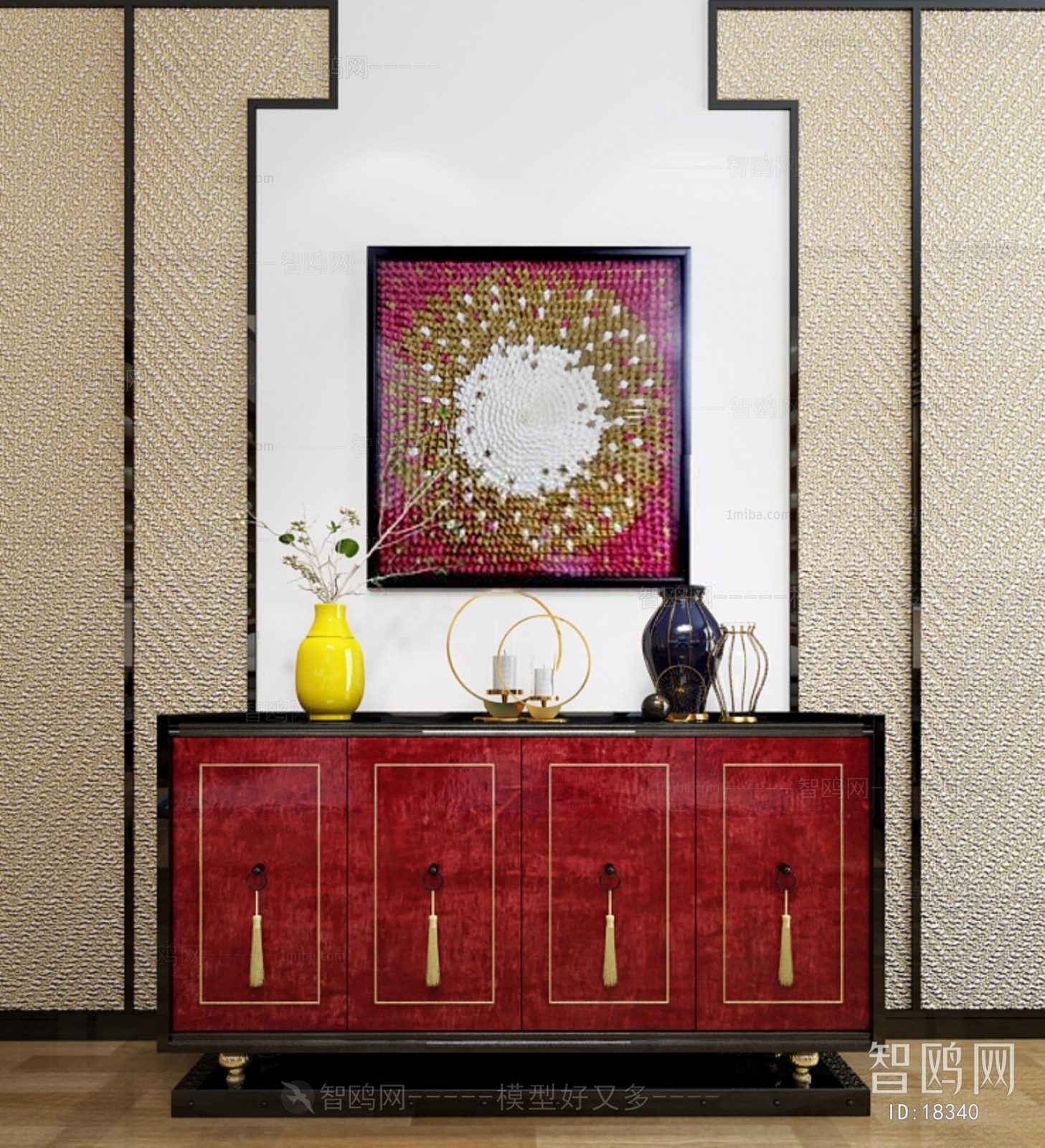 New Chinese Style Side Cabinet/Entrance Cabinet