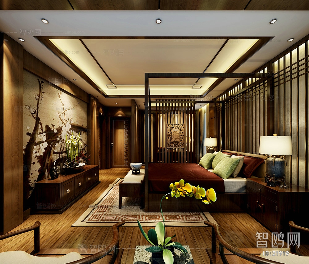 New Chinese Style Bedroom