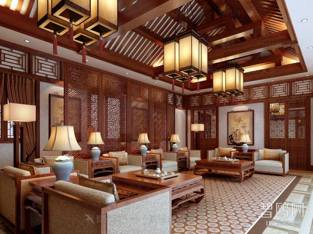 New Chinese Style Meeting Room