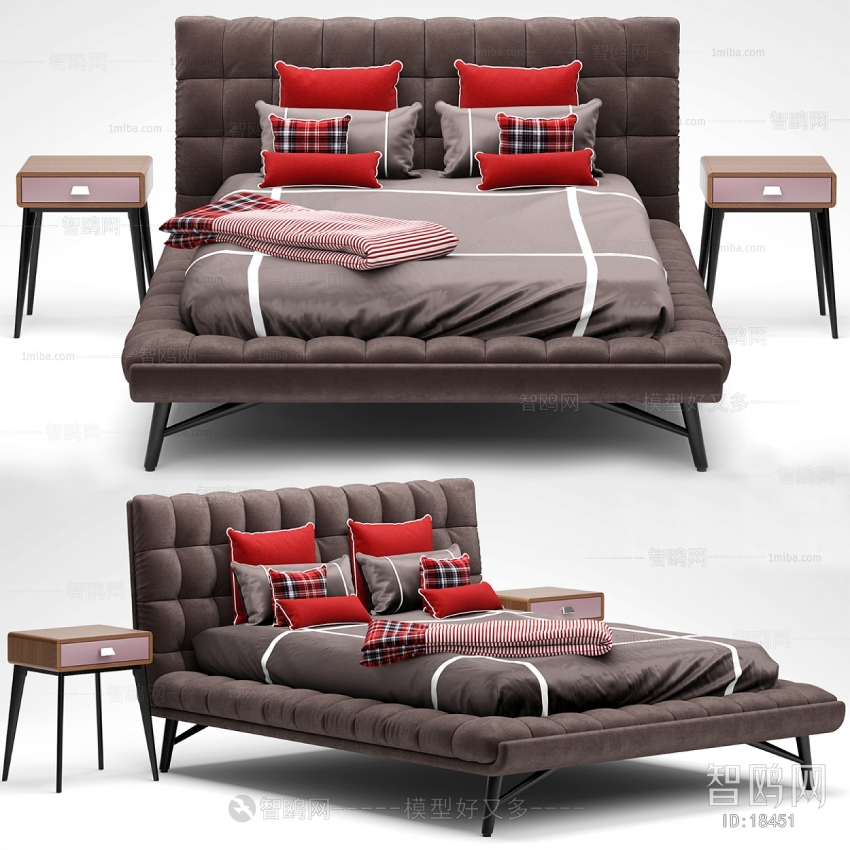 Modern Nordic Style Double Bed