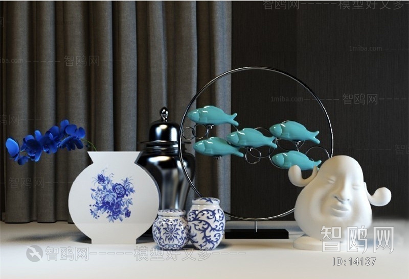 Modern New Chinese Style Decorative Set