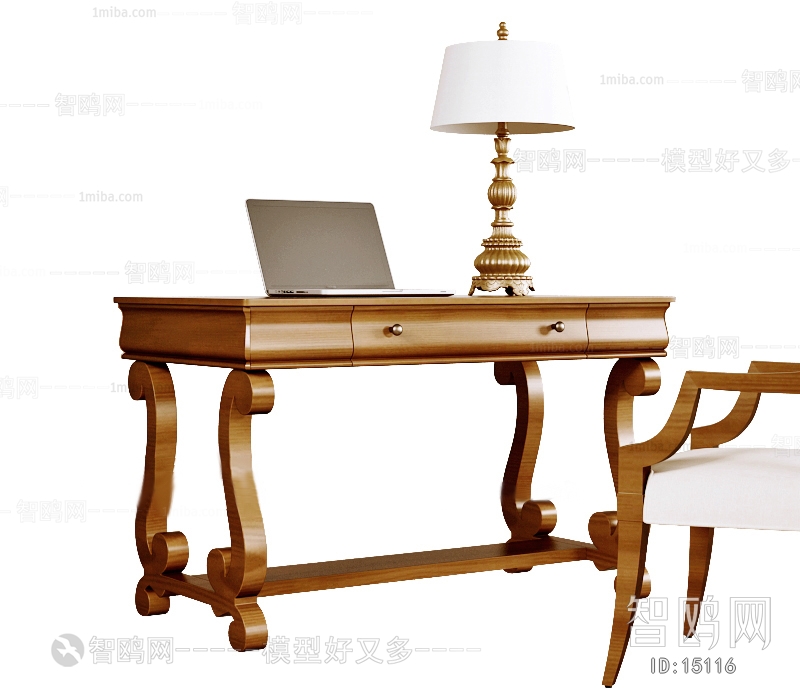 American Style Simple European Style Computer Desk And Chair