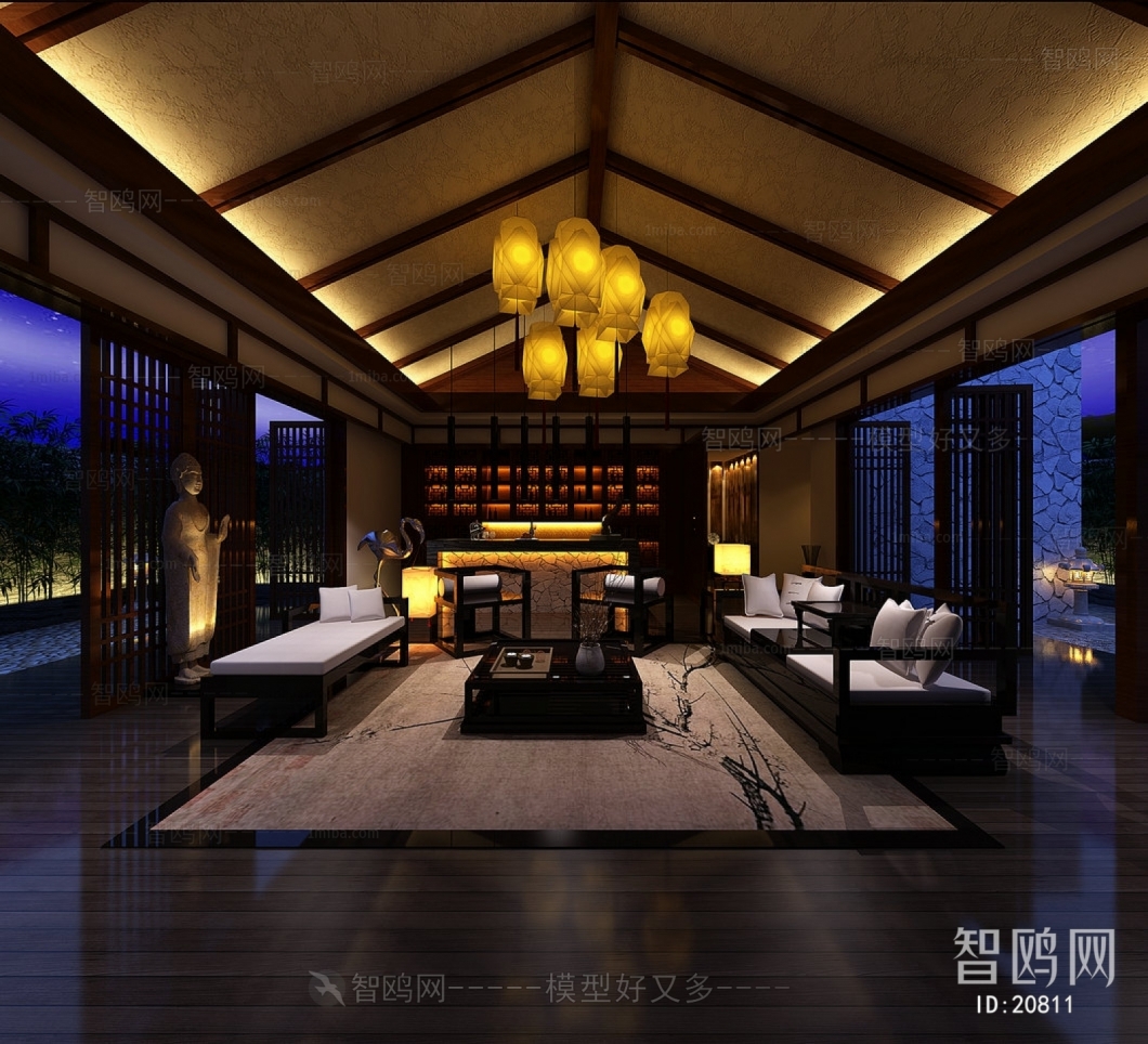 New Chinese Style Lobby Hall