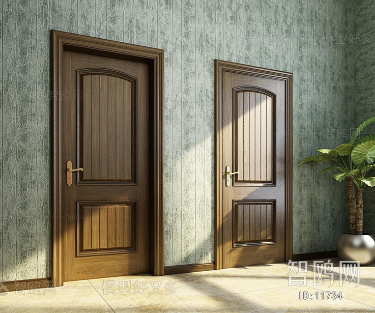 European Style Idyllic Style Door