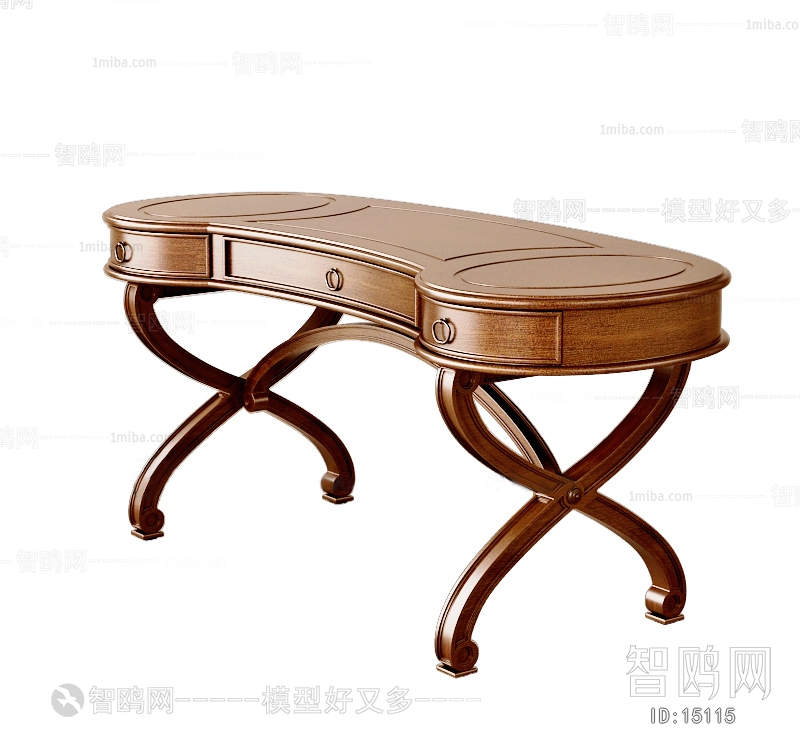 American Style New Classical Style Computer Desk And Chair