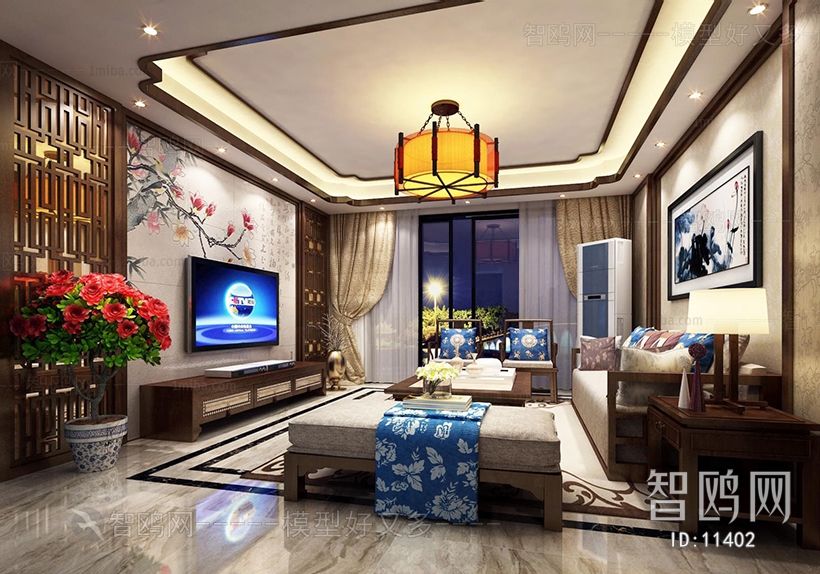 Modern New Chinese Style A Living Room