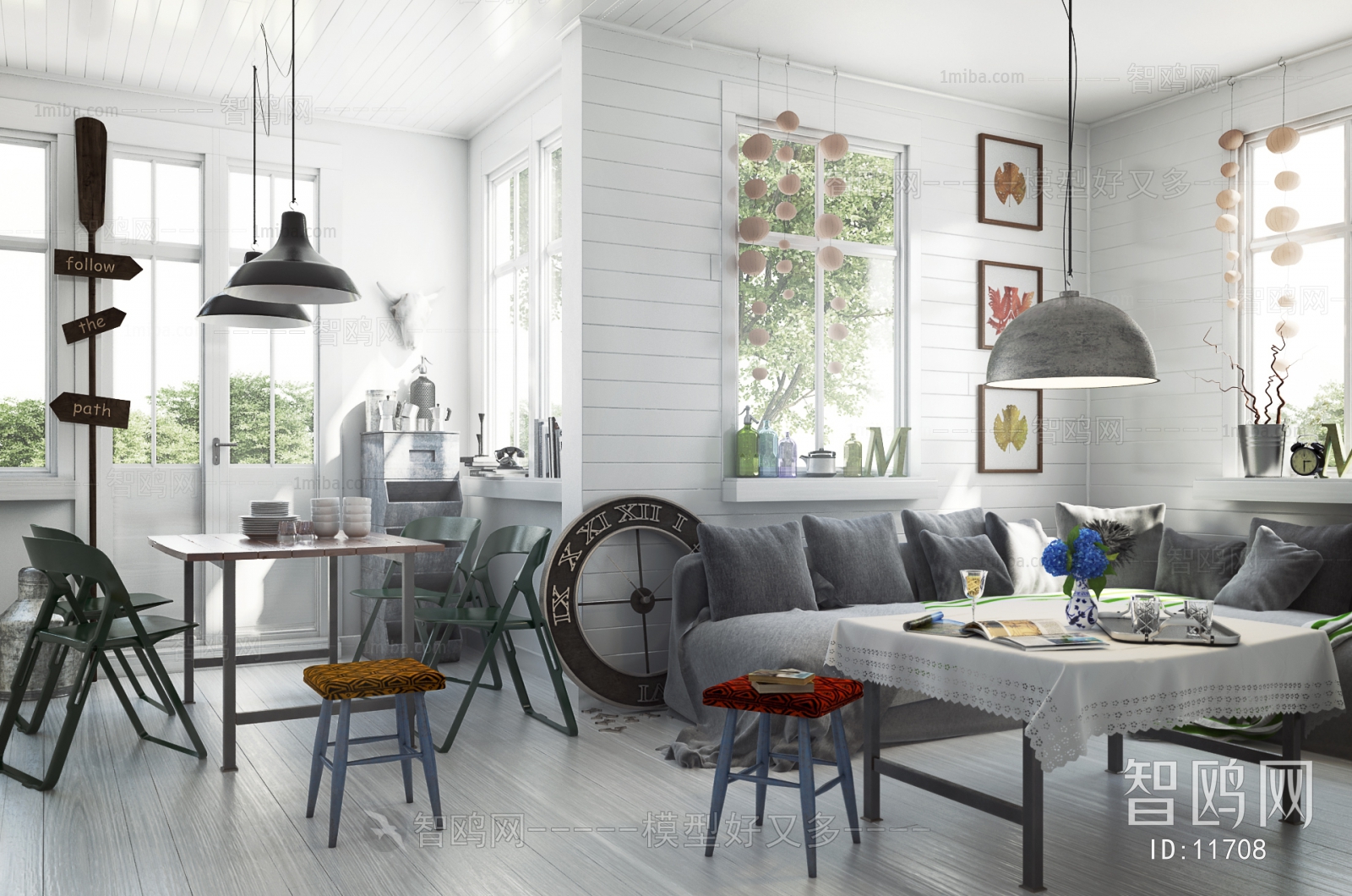 Modern Industrial Style Nordic Style A Living Room
