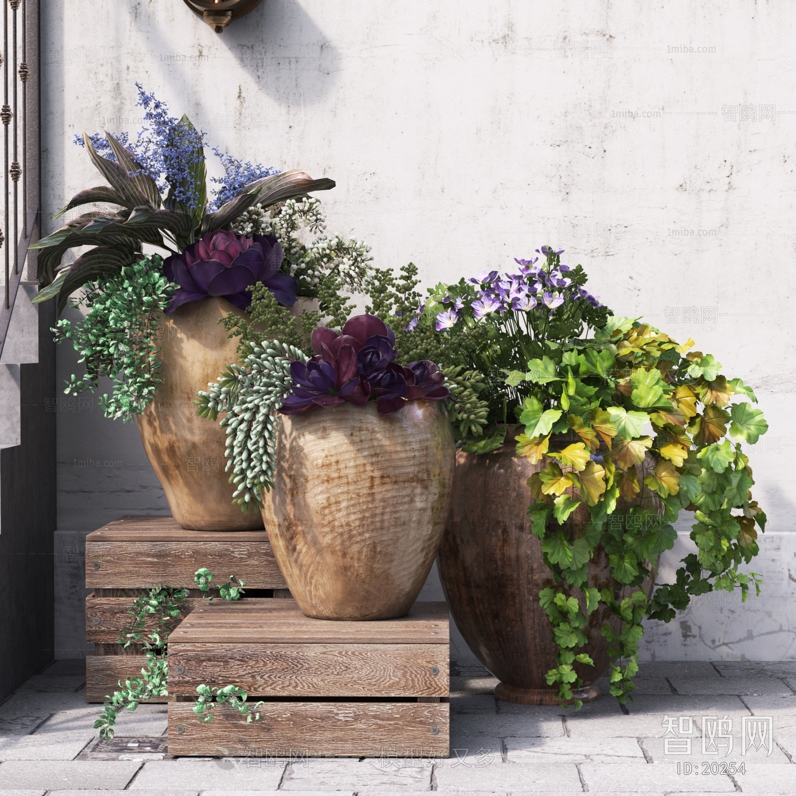 Industrial Style Nordic Style Country Style Potted Green Plant