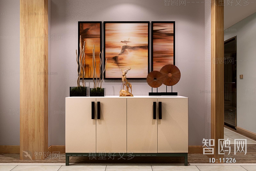 Modern New Chinese Style Side Cabinet/Entrance Cabinet