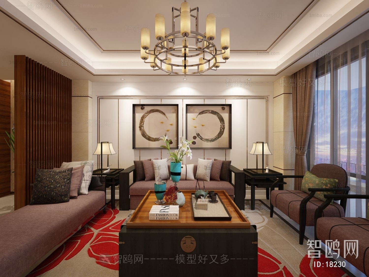 New Chinese Style A Living Room