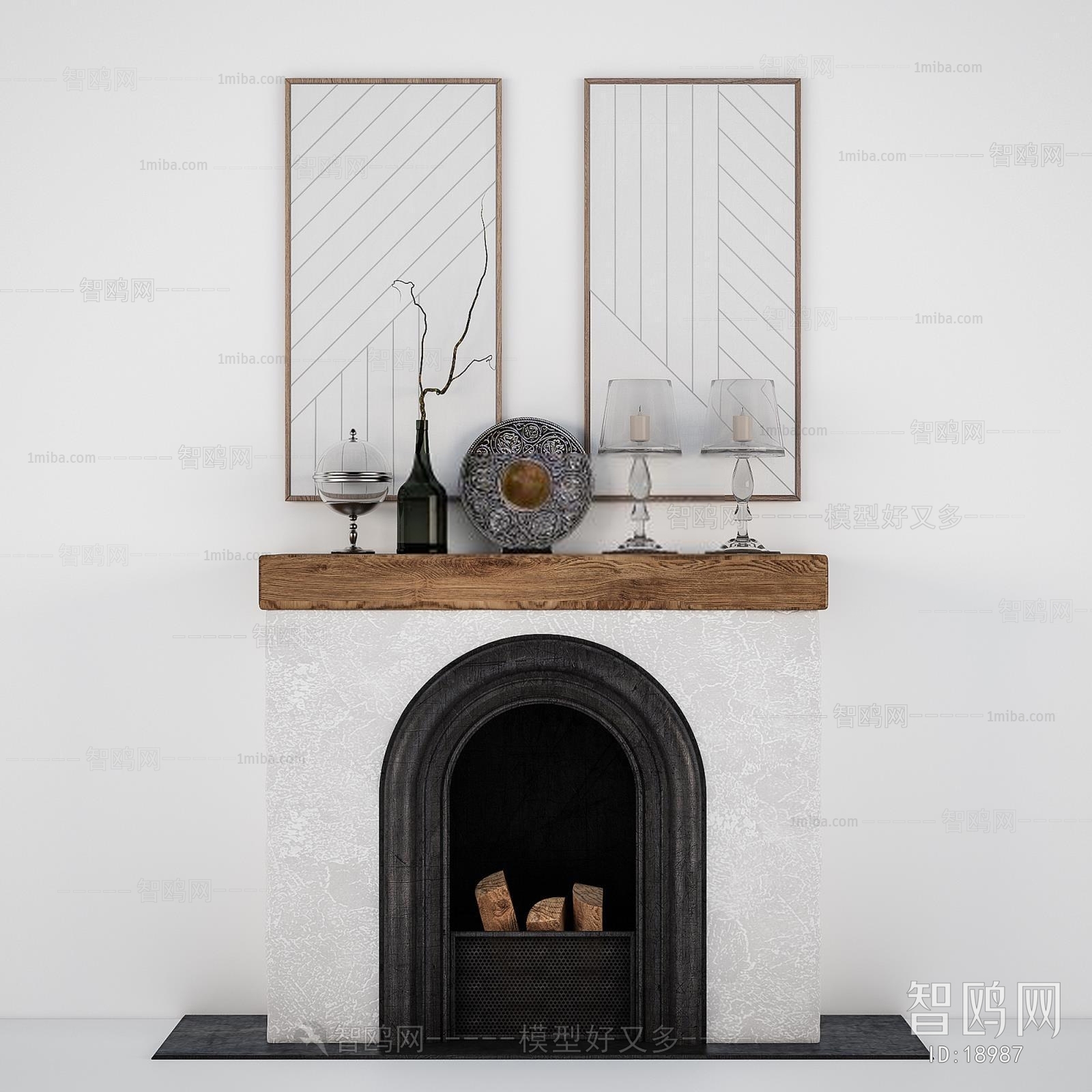 Modern Simple European Style Fireplace