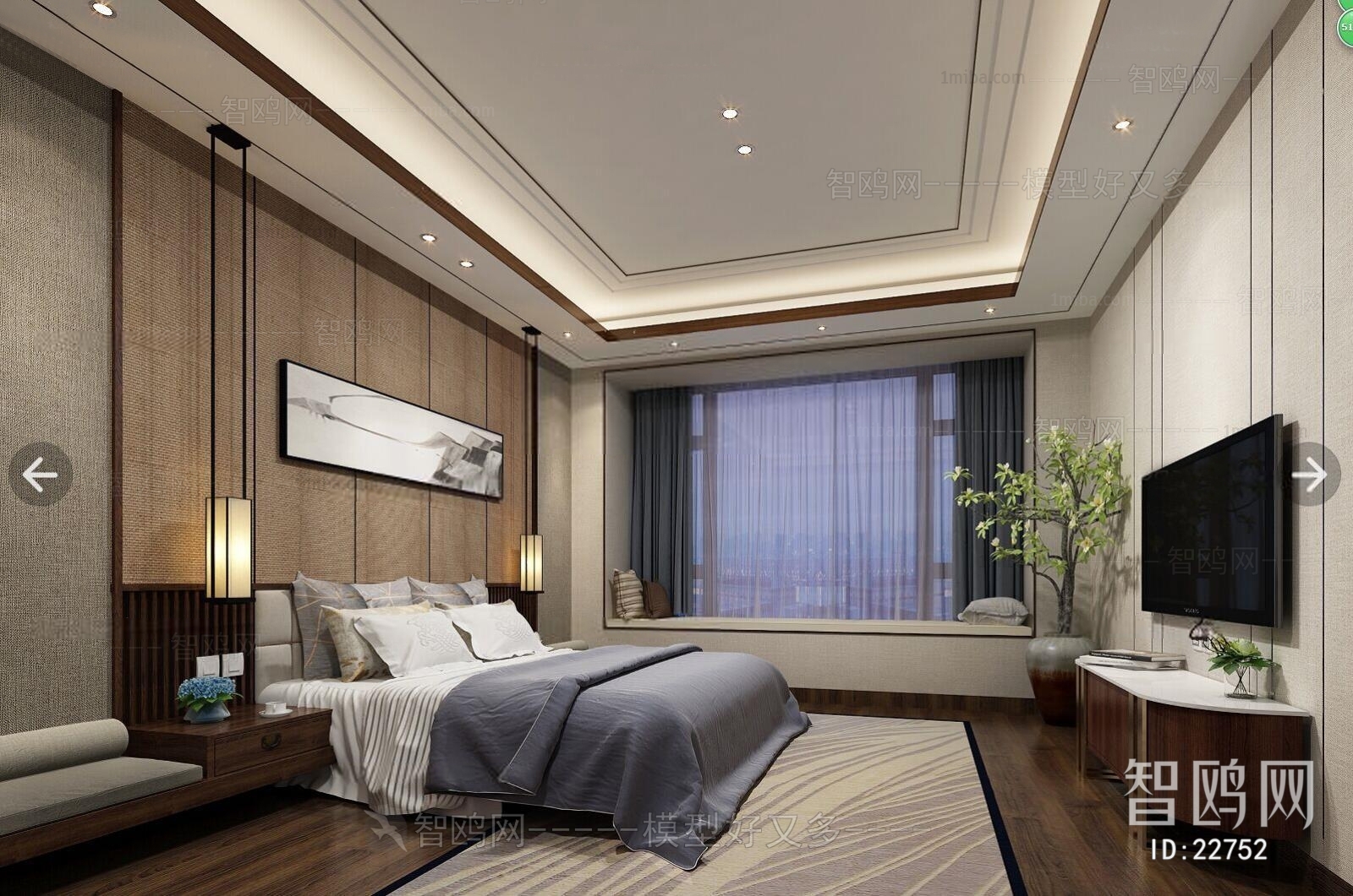 New Chinese Style Bedroom