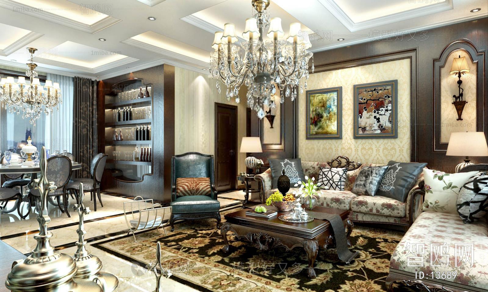 American Style New Classical Style A Living Room