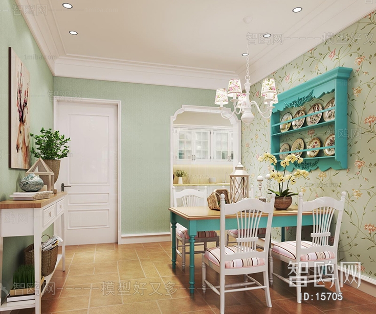 European Style Idyllic Style Dining Room