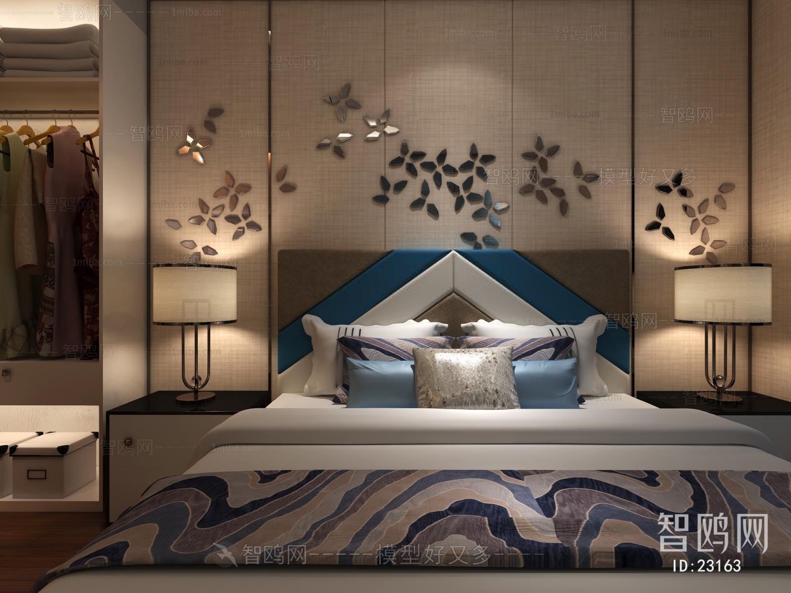 New Chinese Style Bedroom