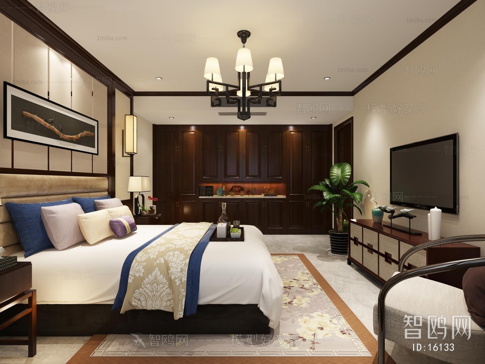 Modern New Chinese Style Bedroom