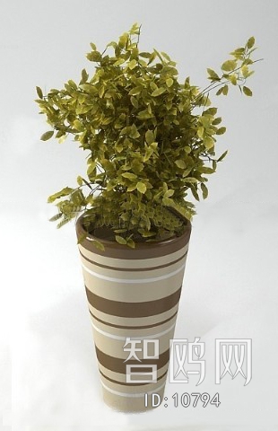 Modern Idyllic Style Simple Style Potted Green Plant