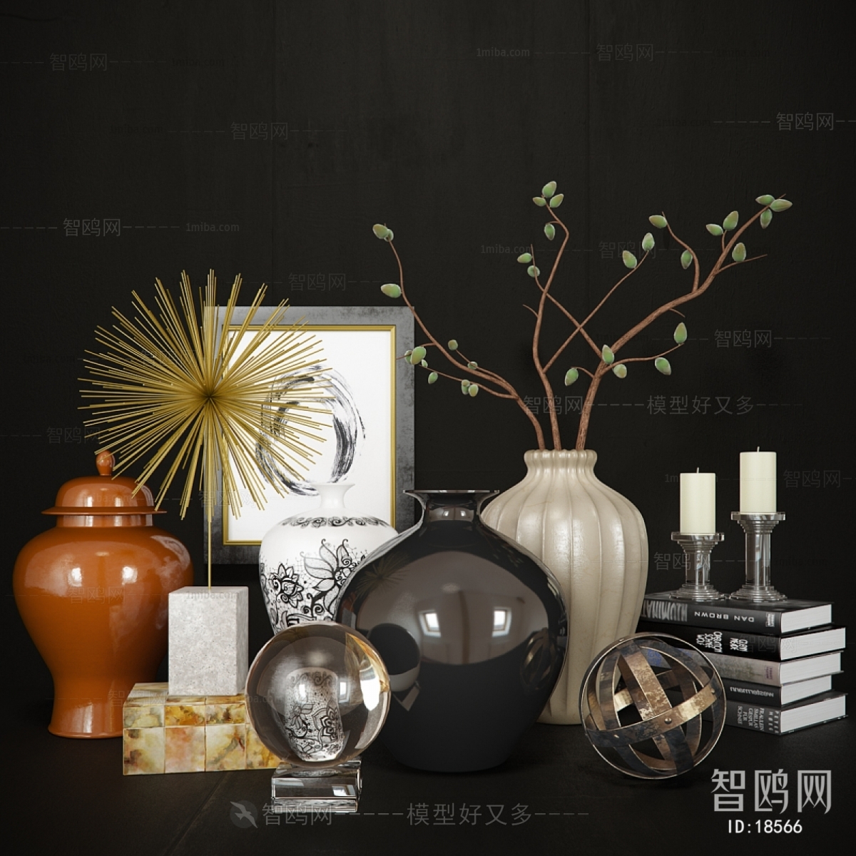 Modern New Chinese Style Decorative Set