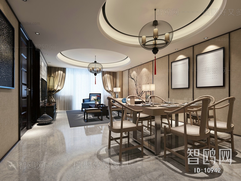 Modern New Chinese Style A Living Room