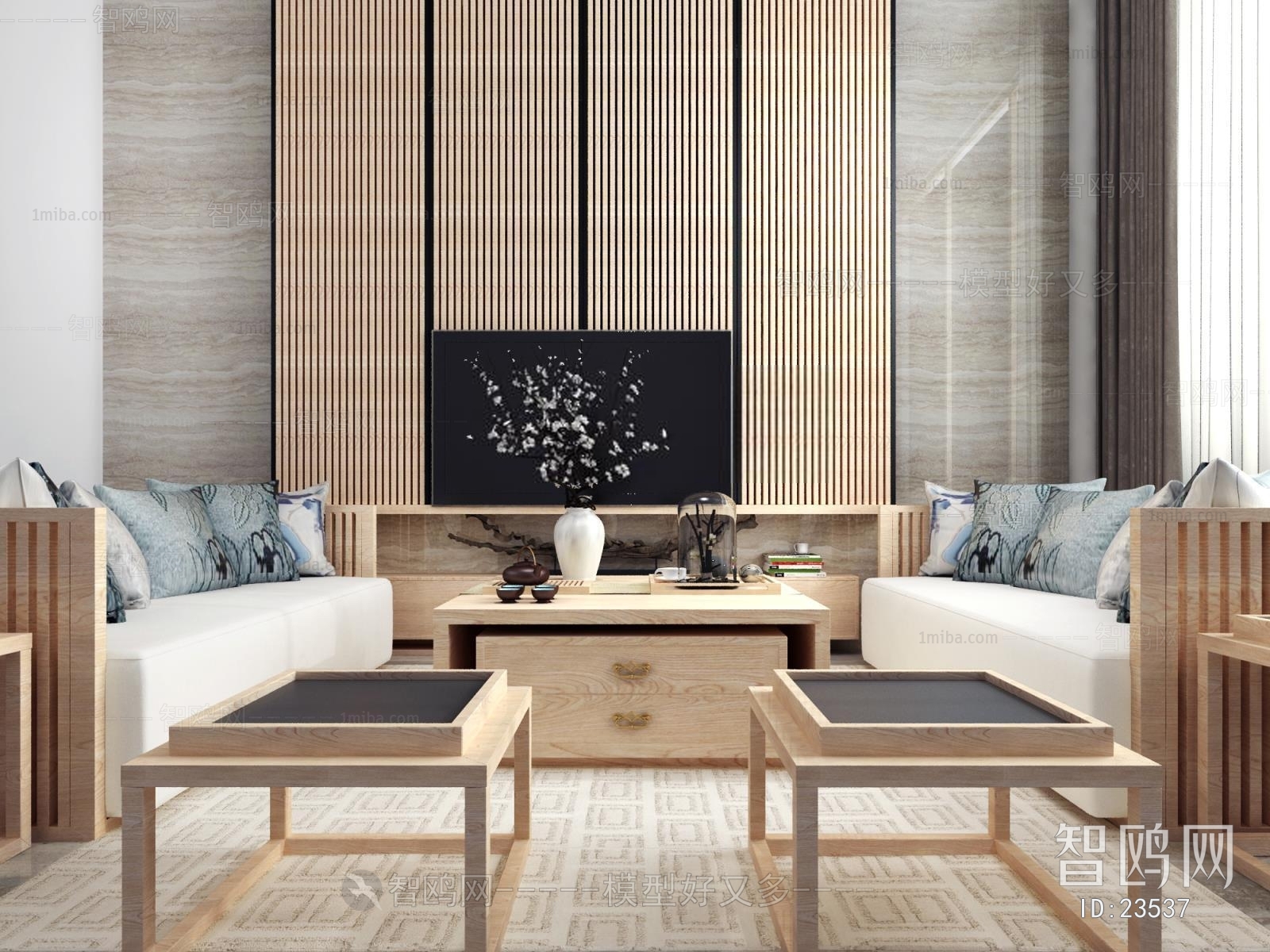 New Chinese Style A Living Room