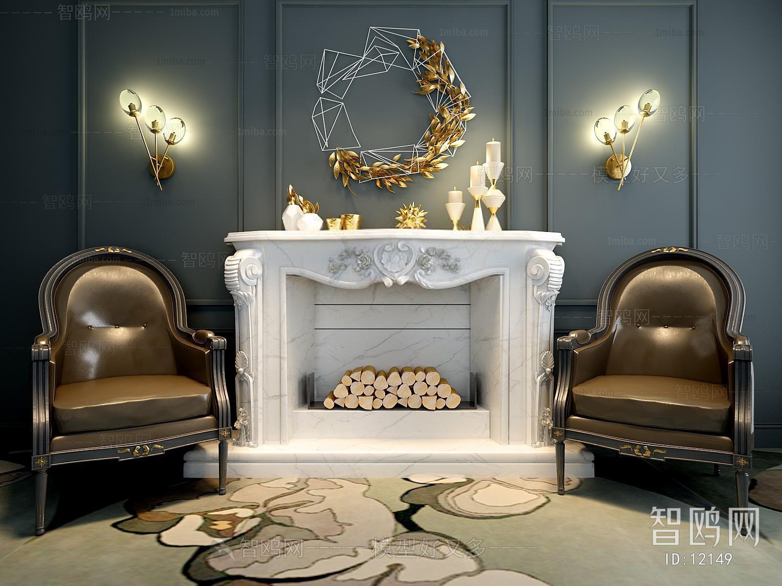 European Style New Classical Style Fireplace