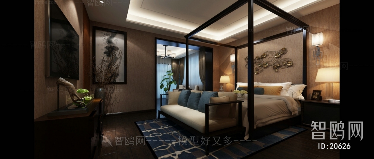 New Chinese Style Bedroom