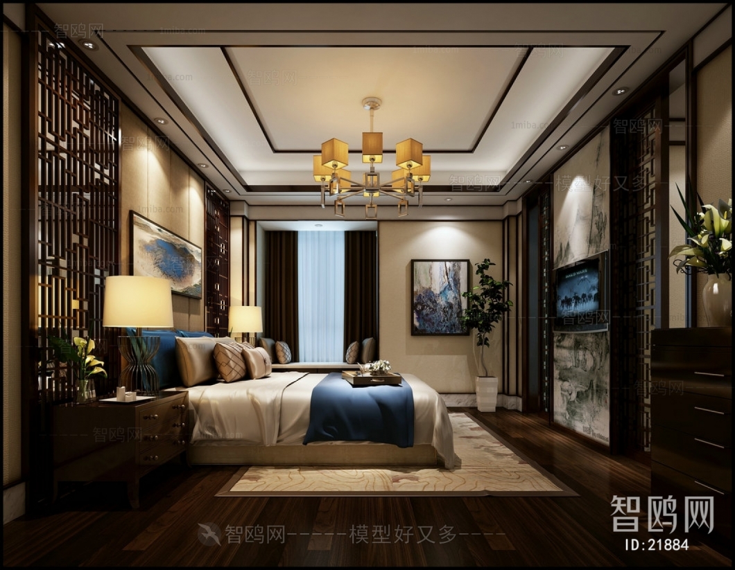 New Chinese Style Bedroom