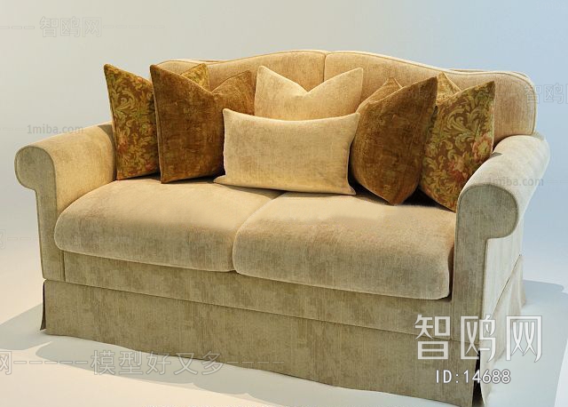 American Style Simple European Style A Sofa For Two