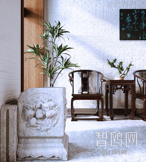 New Chinese Style Single Chair