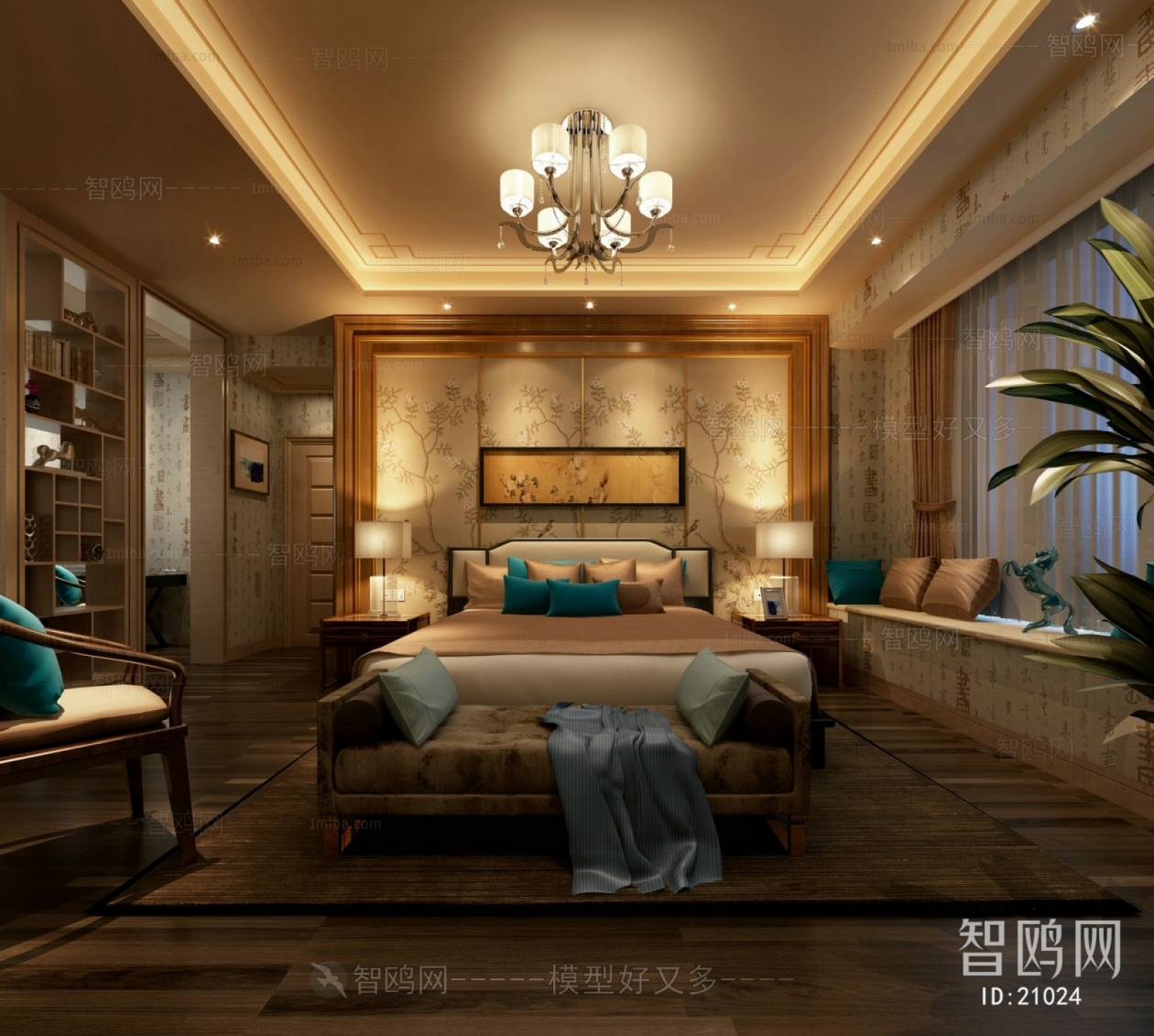 New Chinese Style Bedroom