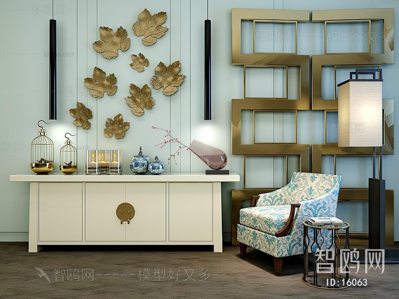 Post Modern Style New Chinese Style Side Cabinet/Entrance Cabinet