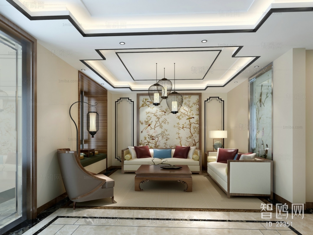 Modern New Chinese Style A Living Room