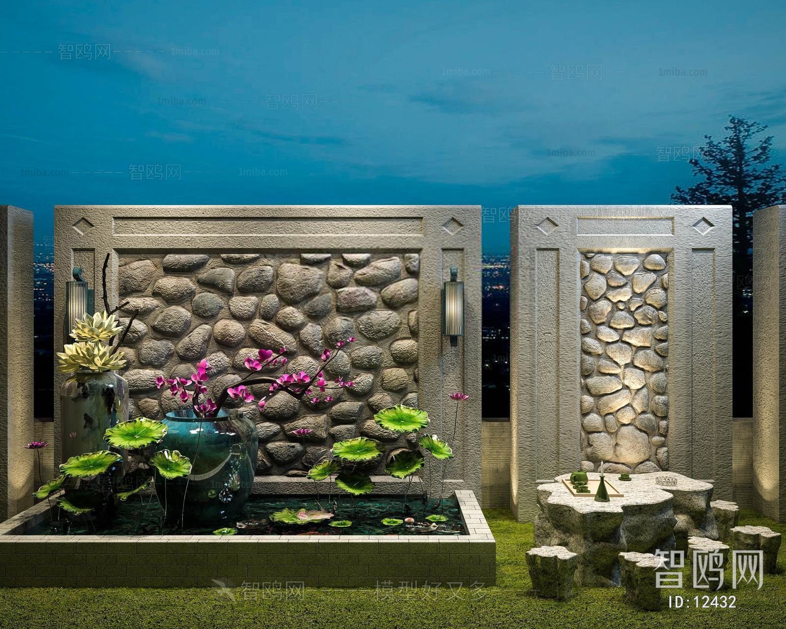 New Chinese Style Courtyard/landscape