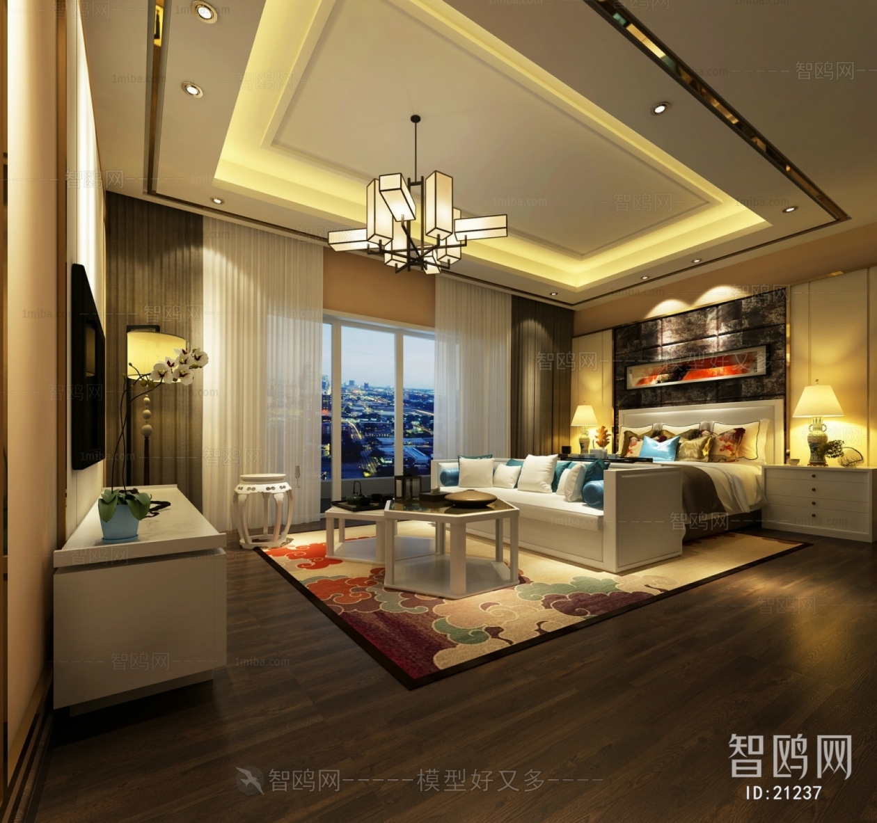 New Chinese Style Bedroom