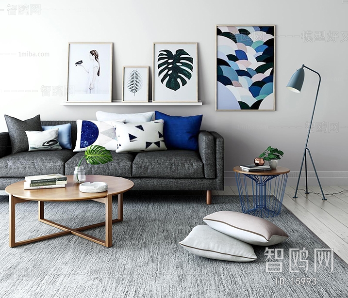 Modern Nordic Style Simple Style Three-seat Sofa