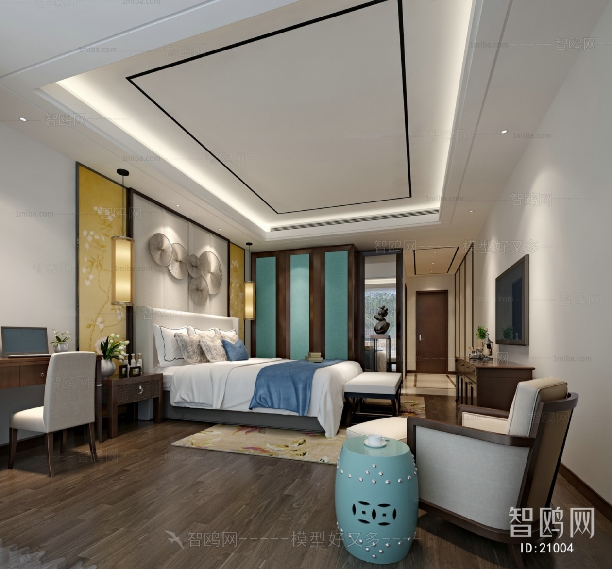 New Chinese Style Bedroom