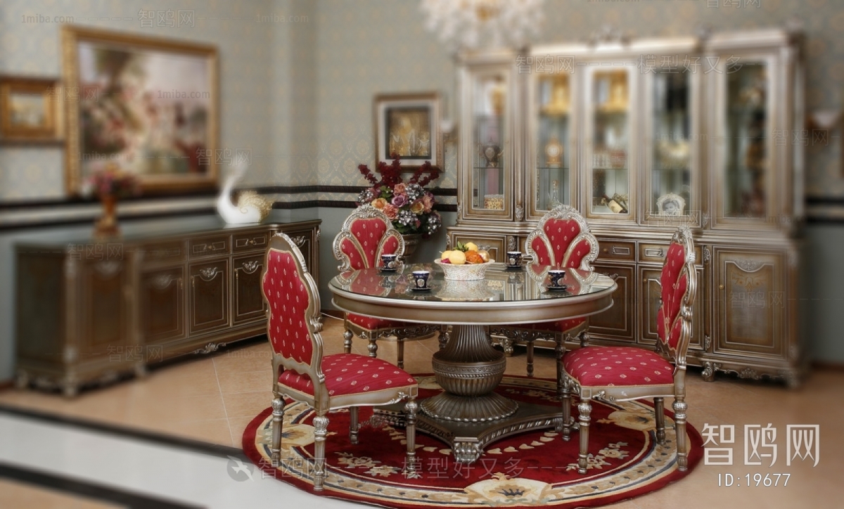 European Style Dining Table And Chairs