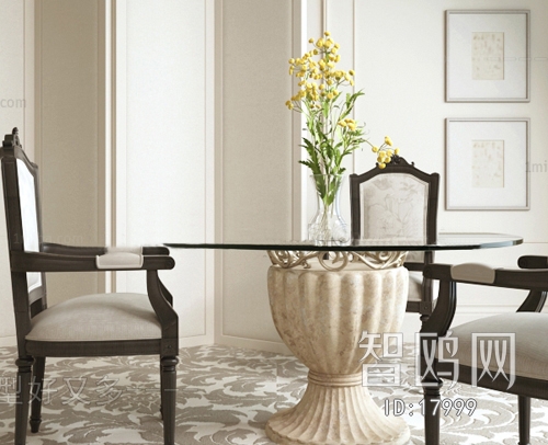 American Style European Style Dining Table And Chairs