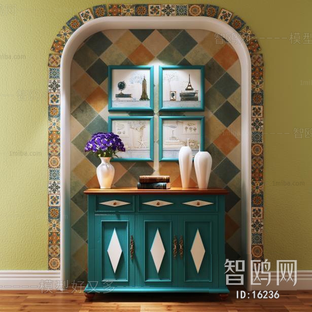 American Style Mediterranean Style Side Cabinet/Entrance Cabinet