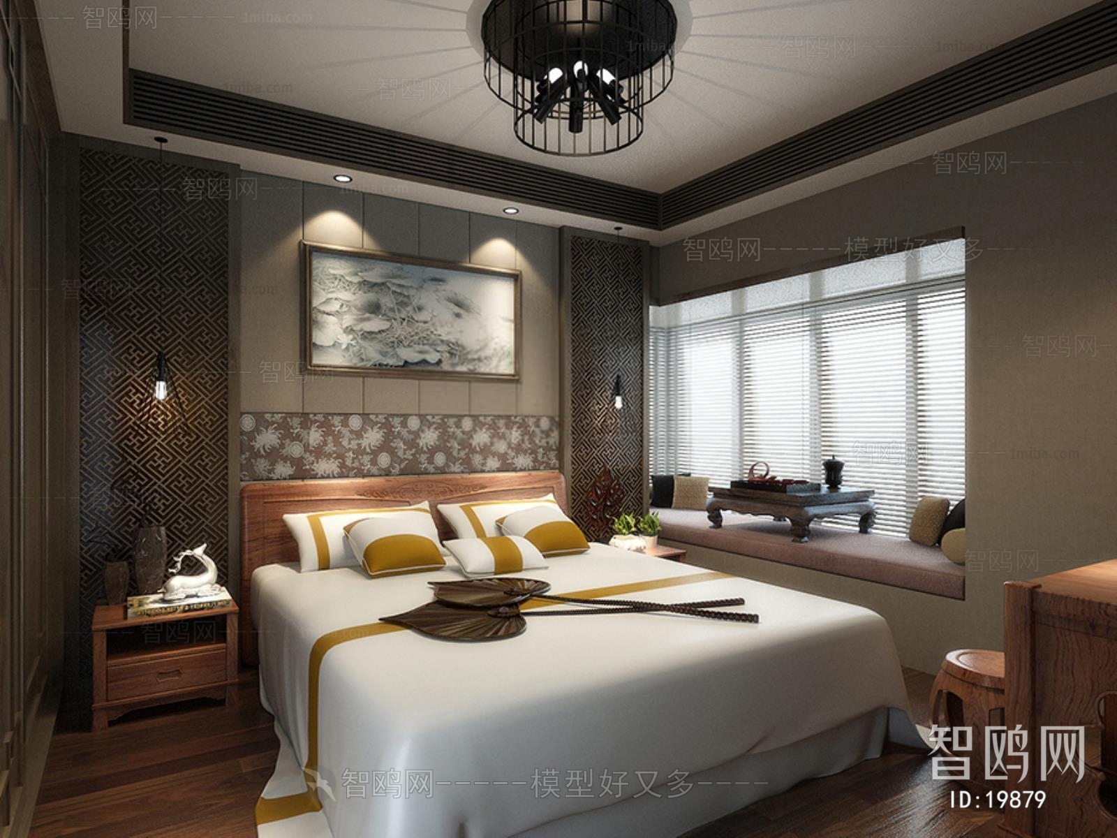 New Chinese Style Bedroom