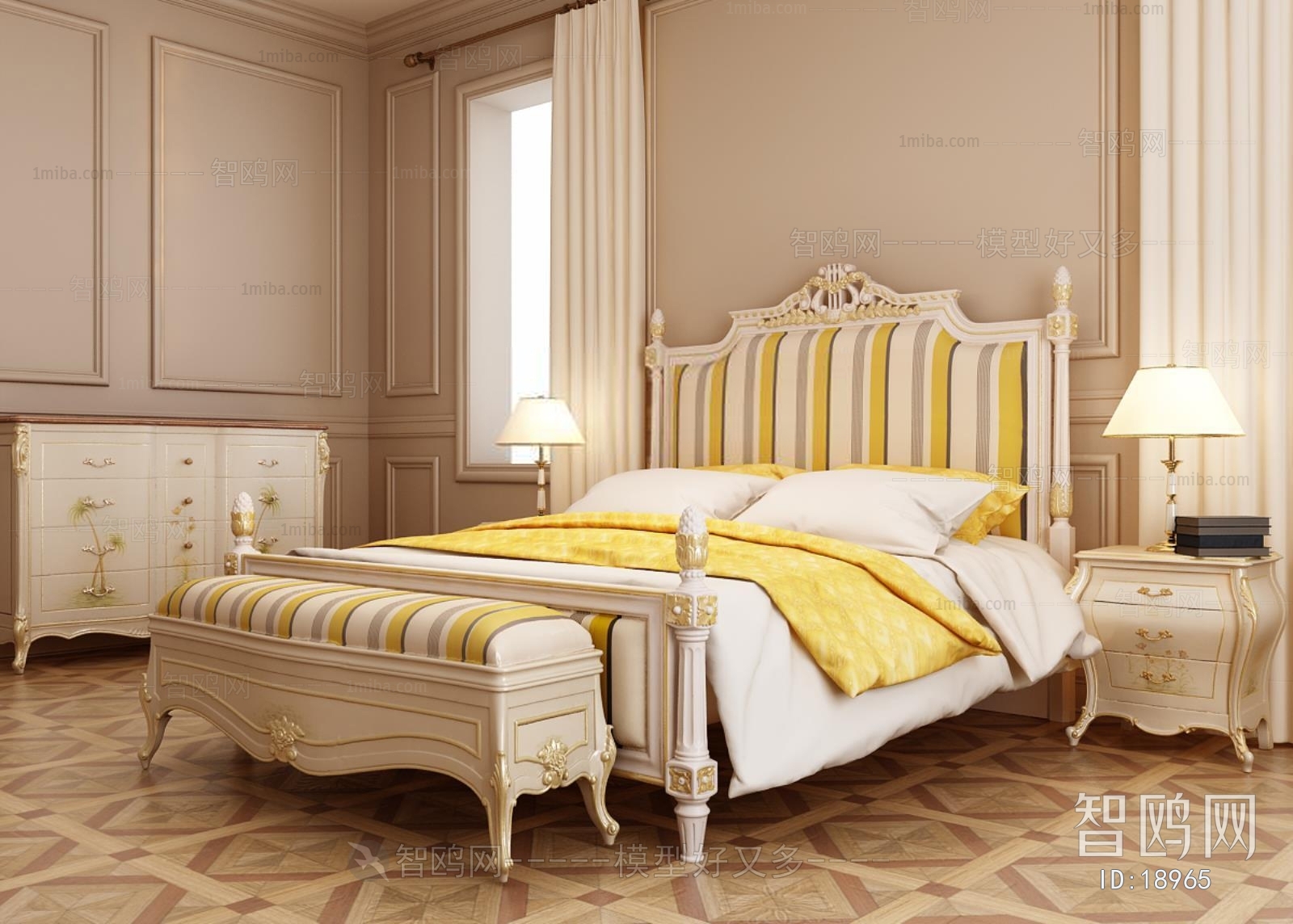 American Style French Style Double Bed