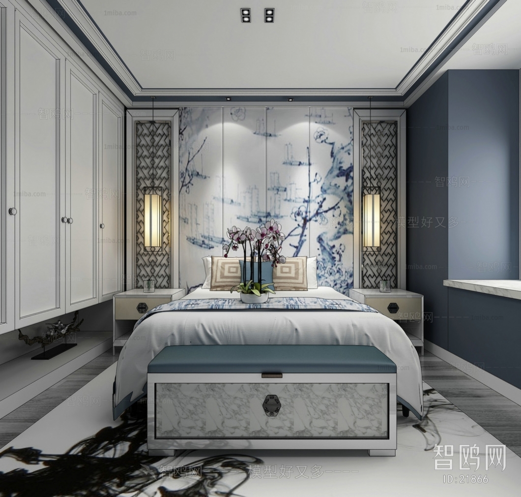 New Chinese Style Bedroom