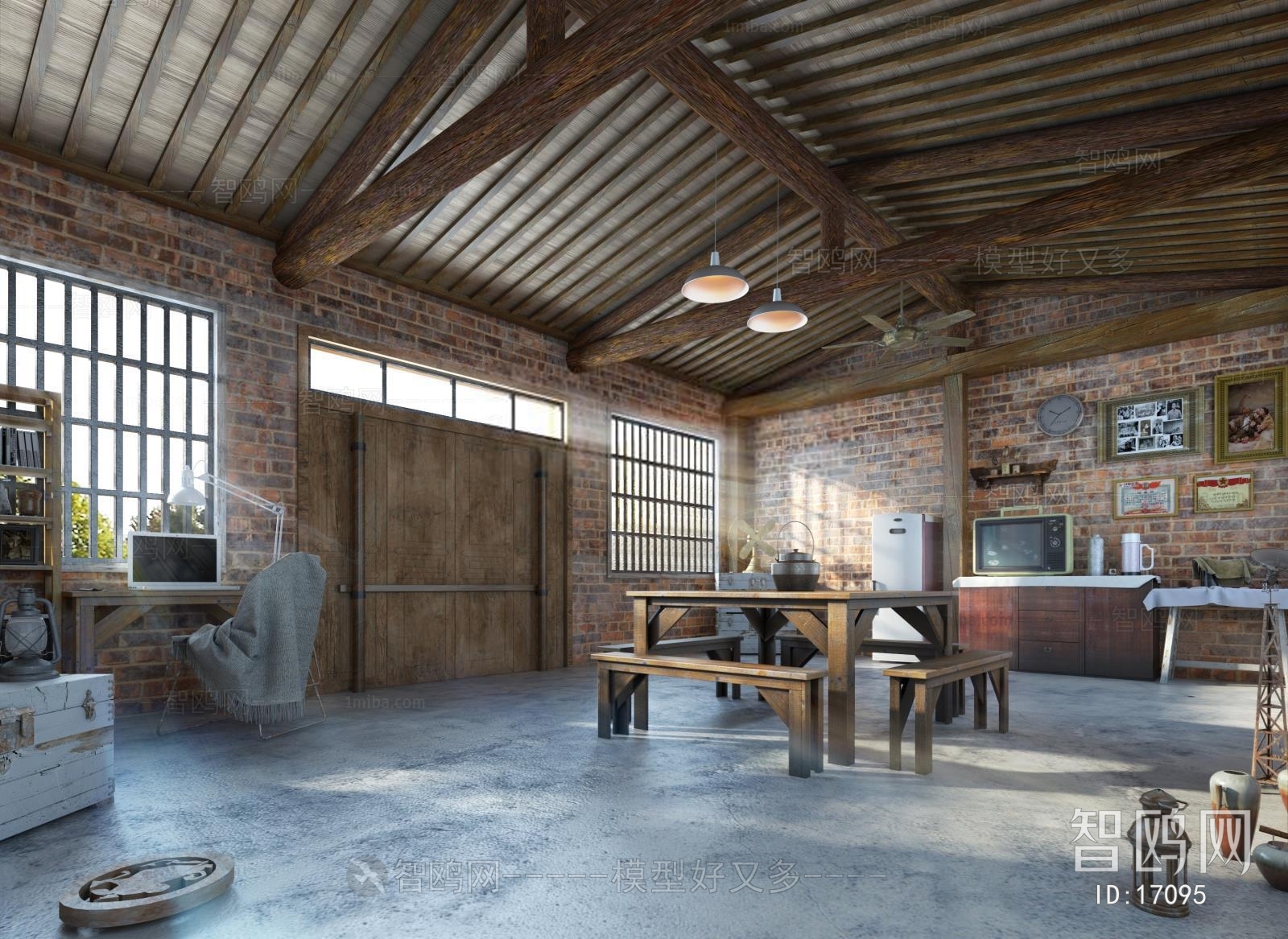 LOFT Industrial Style Country Style A Living Room