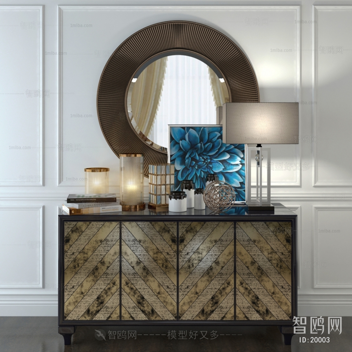 Modern New Chinese Style Side Cabinet/Entrance Cabinet